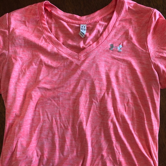 Pink athletic v-neck - Picture 1 of 2